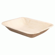 Assiette rectangulaire feuille de palmier 16x12,5x3cm - par 200