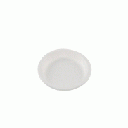 Betik Ecoline – 800 unités – Assiette ronde bagasse blanc sans PFAS  – Ø 17 cm - blanc Bagasse 1011118