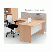 Bureau avec retour et caisson intégré IDEA Pano - Quadrifoglio - 180, Hêtre, 3 tiroirs_0