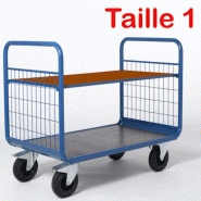 Desserte d'atelier Rolléco - plateau grillagé ou tubulaire - plateau réglable - capacité 500 kg Desserte d'atelier Rolléco - plateau grillagé ou tubulaire - plateau réglable - capacité 500 kg
