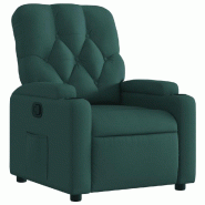 Fauteuil inclinable Vert foncé Tissu Modèle Harnesse - 372485