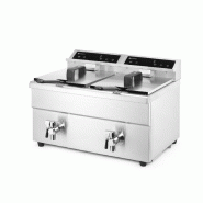 Friteuse à induction avec robinet de vidange 2x8L 230V HENDI