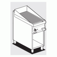 Fry-Top à gaz SUR MEUBLE rainurée en ACIER - Série 700 - L400 | Lotus - FTR-74G