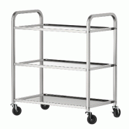 Gasfrit - Chariot de service - 3 plateaux - jusqu'à 500 kg - gfc124