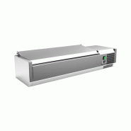 Gastro-Inox Rehausse réfrigérée avec couvercle en inox 1200x335x440mm - 7445908668625