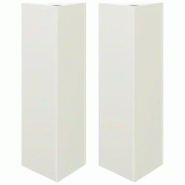 Helloshop26 - Jardinière bac lit surélevé plantes fleurs jardin terrasses lot de 2 triangulaire 30 x 26 x 75 cm acier blanc 02_0039093 - 3000217991075 Helloshop26 - Jardinière bac lit surélevé plantes fleurs jardin terrasses lot de 2 triangulaire 30 x 26 x 75 cm acier blanc 02_0039093 - 3000217991075