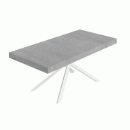 Itamoby Table Extensible Niket 200/304X90 Cm Pieds Béton Blanc - gris multi-matériau VE0200TAVNIKE-CM-BI