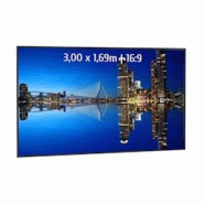 KIMEX Ecran de projection sur cadre 3,00 x 1,69m - Format 16:9 - Cadre extra-fin - 3700685407275 KIMEX Ecran de projection sur cadre 3,00 x 1,69m - Format 16:9 - Cadre extra-fin - 3700685407275