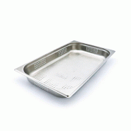 Maxima Récipient gastronorm - 1/1 GN - profondeur 6,5 cm - acier inoxydable - perforé – 53 × 32.5 × 6.5 cm - AKS-09367602