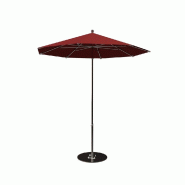 Parasol pour terrasse Pro Moorea rond Ø200cm armature + toile + housse -bordeaux