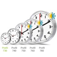 Profil 730 - Horloge analogique intérieure - TBT, DHF, boîtier inox, affichage heure-minute - BODET