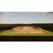 Rond d'Havrincourt en bois Douglas - Travail sécurisé du cheval - RONDHA