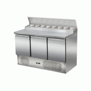 Saladette professionnelle 3 portes positive avec emplacement pour g... - PTHPS300