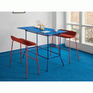 Tabouret de bureau haut 2 places tapissé Team MDD avec repose-pieds et dosseret - H80 cm - Pied métallique 8 coloris RAL - Pour table H110 cm - Poids maximal 240 kg - Garantie 3 ans Tabouret de bureau haut 2 places tapissé Team MDD avec repose-pieds et dosseret - H80 cm - Pied métallique 8 coloris RAL - Pour table H110 cm - Poids maximal 240 kg - Garantie 3 ans