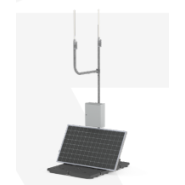 Supports d'antenne omni - support autostable pour 2 antennes avec panneau solaire - Mât Ø60 H2780, 8 lests, 288 kg Supports d'antenne omni - support autostable pour 2 antennes avec panneau solaire - Mât Ø60 H2780, 8 lests, 288 kg