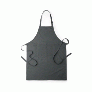 Tablier Haute Qualité avec double poche frontale et sangles de cou réglables Gris - 5600847153287