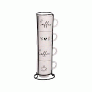 Tour de 4 tasses Sweet coffee 12 cl - Blanc Rond Porcelaine Table Passion 8.5x6 cm - blanc porcelaine 3106232313349 Tour de 4 tasses Sweet coffee 12 cl - Blanc Rond Porcelaine Table Passion 8.5x6 cm - blanc porcelaine 3106232313349