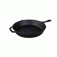 Tramontina Poêle à griller en fonte BLACK, 30 cm, conduction thermique optimale, pour induction, gril et BBQ - noir fonte 31700-018_0