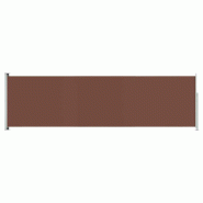 VidaXL Auvent latéral rétractable de patio 180x600 cm Marron Modèle Helios Pro - 317969