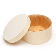 180 cocottes rondes en bois 110×55 mm avec couvercle