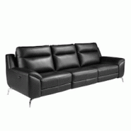 AC ANGEL CERDA Angel Cerdá Canapé relax 3 places en cuir noir 6194C 264 x 93 x 92 - noir fourrure 8435631031901 AC ANGEL CERDA Angel Cerdá Canapé relax 3 places en cuir noir 6194C 264 x 93 x 92 - noir fourrure 8435631031901