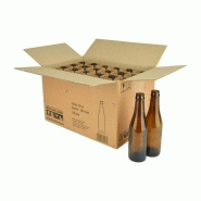Bouteille de bière 33 cl, brun, 26 mm, boîte 24 pcs - vichy