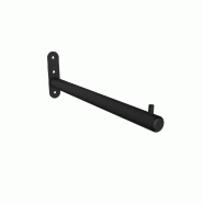 Bras droit mural Round en tube rond D.22 L300mm - noir mat (sans visserie)