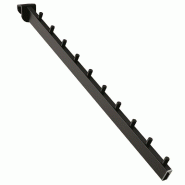Bras incliné incliné noir pour tube rectangulaire P40cm systèrme Cremablack