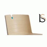 Chaise de conférence Mork avec pied chromé. - Beige