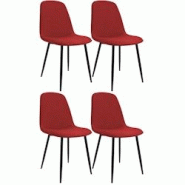 CLP Chaise de salle à manger Maryam Rouge/Tissu - rouge textile 327445 CLP Chaise de salle à manger Maryam Rouge/Tissu - rouge textile 327445
