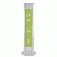 Collecteur sur pied pour piles - 30 litres - polycarbonate incolore, haute résistance, fabriqué en France Collecteur sur pied pour piles - 30 litres - polycarbonate incolore, haute résistance, fabriqué en France