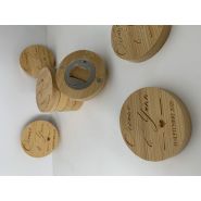 Décapsuleur magnétique personnalisé - En acier inoxydable brossé - 6 cm x 1 cm Décapsuleur magnétique personnalisé - En acier inoxydable brossé - 6 cm x 1 cm