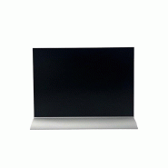 Edimeta Porte visuel/menu Ardoise A4 Paysage Socle Alu Double-face - noir aluminium 214368