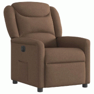 Fauteuil inclinable électrique Marron Tissu Modèle Lerlonora - 8721102961601