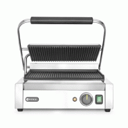 Grill de contact Panini Complètement rainuré 340x230mm HENDI