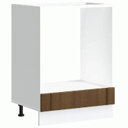 Helloshop26 - Armoire de rangement classique pour four 60 x 46 x 81,5 cm espace généreux style épuré en bois d'ingénierie chêne 02_0050119 - Boi