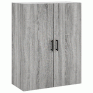 Helloshop26 - Armoire murale polyvalente design pratique rangement 69,5 x 34 x 90 cm en bois d'ingénierie gris 02_0048590 - gris Bois massif 30002353