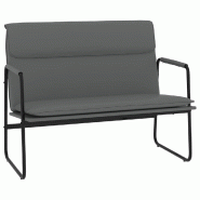 Helloshop26 - Banc banquette 100 x 64 x 80 cm synthétique gris 02_0010629 - gris métal 3000585147760