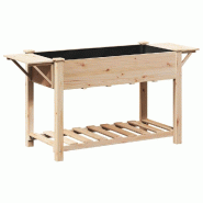 Helloshop26 - Cache-pot de jardin avec étagère 155 x 59 x 76 cm pratique minimaliste en sapin beige 02_0058847 - beige Bois massif 3000240811814