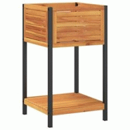 Helloshop26 - Jardinière bac lit surélevé plantes fleurs terrasse jardin et étagère 45 x 45 x 80 cm bois massif d'acacia et acier 02_0038618 - 30 Helloshop26 - Jardinière bac lit surélevé plantes fleurs terrasse jardin et étagère 45 x 45 x 80 cm bois massif d'acacia et acier 02_0038618 - 30
