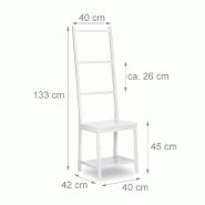 Helloshop26 - Porte-serviettes portant 133 cm bambou blanc 13_0002265 - blanc Bambou 3000130398982