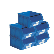 Lot de 5 bacs à bec plastique 63l bleu_0