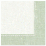 Papstar 50 serviettes ROYAL Collection pliage 1/4 40 cm x 40 cm vert jade Linum - vert papier 88359