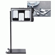 Porte menu exterieur sur pied avec roulettes lumineux cevennes jurine_0