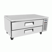 Soubassement réfrigéré positif tropicalisé 2 tiroirs L 1230 mm Atosa