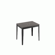 Stones Fauteuil Julep au design moderne, avec une assise en tissu bouclé gris clair doux et une structure pivotante en métal peint en noir. - gris m