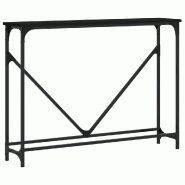 Table console noir 102x22,5x75 cm bois d'ingénierie Modèle Atlas Focus Élite - 834130