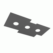 Top light Plafonnier rectangulaire Toplight 3 lumières Plate avec culot GX53, structure anthracite, design moderne 65x37x3cm - gris 8056039141520