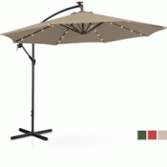 Uniprodo - Uniprodo UNI_UMBRELLA_R300TAL_N Parasol Déporté Excentré Avec LED De Terrasse Jardin Pour Balcon taupe Rond Ø 300 cm Inclinable - 40628 Uniprodo - Uniprodo UNI_UMBRELLA_R300TAL_N Parasol Déporté Excentré Avec LED De Terrasse Jardin Pour Balcon taupe Rond Ø 300 cm Inclinable - 40628