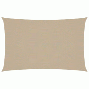 VidaXL Voile de parasol tissu oxford rectangulaire 4x7 m beige Modèle Helios Outdoor - beige 135163